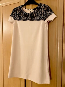 Size 6/XS Black Lace Nude Casual Party Short Dress H&M - Picture 1 of 3