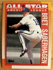 1990 Topps Bret Saberhagen All-Star Baseball Card #393 Royals HOF Mid-Grade O/C