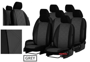 Set completo coprisedili su misura in ecopelle per Skoda Kodiaq 7 posti 2016 in poi - Foto 1 di 10