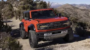 Ford Bronco Raptor 2022 rojo alta resolución decoración de pared estampado póster fotográfico - Imagen 1 de 1