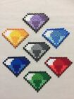 Chaos Emeralds - Sonic The Hedgehog - Nerdy, Geeky, Gamer Pixel Art