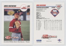 1992 SkyBox Pre-Rookie Scranton/Wilkes-Barre Red Barons Greg Mathews #489