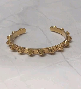 Stella And Dot Gold  Tone Open Cage Stud Style Cuff Bracelet Unworn - Picture 1 of 3