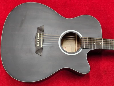 Washburn Deep Forest Ebony ACE Acoustic/Electric Guitar Matte Black - image 1 of 4