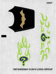 LEGO STICKERBOGEN 76012 BATMAN: THE RIDDLER CHASE aus Set Neu & Original - Bild 1 von 1