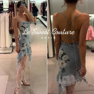 ZARA WOMAN SS25 SALE! FLORAL PRINT TULLE MINI DRESS 5039/122/400 - Picture 1 of 3