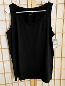 Pure J Jill Women's Easy Tank Size M Versatile Career Black Top NWT $29.99 - Picture 1 of 7