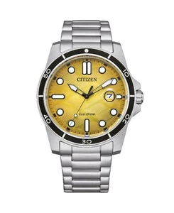 CITIZEN Men Analog Quartz Casual Watch Classic Dress Gold color Dial Waterproof - Picture 1 of 9