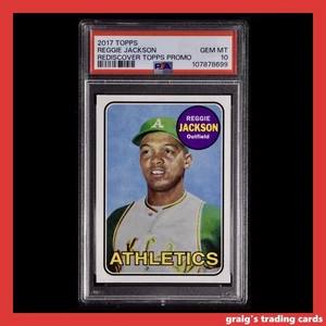 2017 Topps Rediscover Topps Promo 1969 Reggie Jackson PSA 10 GEM-MT - Bild 1 von 3