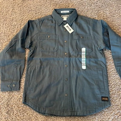 Duluth Trading Co. Chaqueta Hombre M Azul Oscuro Manguera Fuego Franela Li Foto 1 de 4