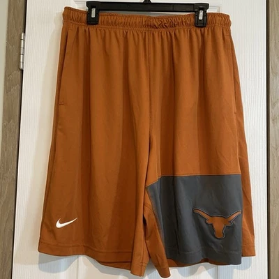 NIKE Texas Longhorns Football On Field Shorts Mens XL Grey Orange Basketball - Image 1 of 4