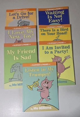 ELEPHANT & PIGGY by Mo Willems Lot of 7 Beginning Readers Soft Cover Books  Foto 1 de 4