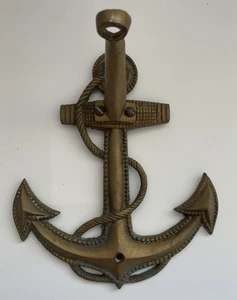 Vintage Bronze Gusseisen Anker Maritim Strand Ozean groß hängend Wanddeko - Bild 1 von 4
