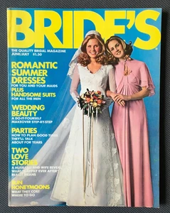 1977 June July Brides Bride Magazine Photos Wedding Dresses Veils Fashion - Imagen 1 de 17