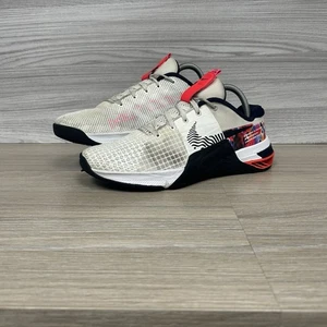 Nike Metcon 8 Gimnasio Entrenadores Talla 7 CrossFit Zapatos Blanco Rojo Azul Tenis - Imagen 1 de 15