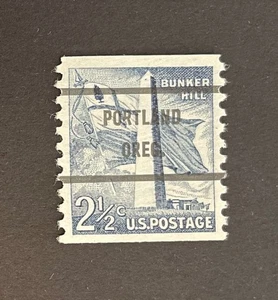 Portland, Oregon Type 71 Precancel - 2½ cents Bunker Hill coil - U.S. #1056 - OR - Picture 1 of 1