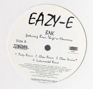 Eazy-E-BNK (REMIX) / 24 HRS To Live (REMIX 12" DJ PROMO RARE Unplayed MINT-1998 - Picture 1 of 4