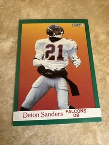 Deion Sanders, 1991 Fleer, #210, Atlanta Falcons, - Picture 1 of 2