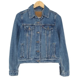 Levi's Denim Jacket Women Cotton Stretch Blue Rs7 Size XS - Picture 1 of 10