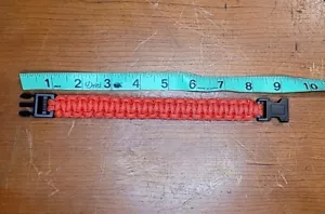 Large Red Paracord Bracelet Jewelry 1pc Survival, Rope, Camping, Hiking, Outdoor - Picture 1 of 7