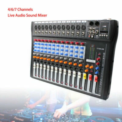New 12 Channel Live Studio Audio Mixer Mixing Console USB Sound Board - Image 1 of 4
