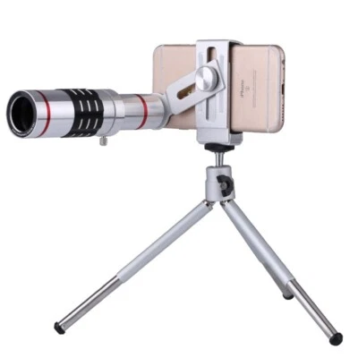Metal Telescope Telephoto Lens 18 Zoom Clip Clamp For Smartphone Samsung Huawei - Image 1 of 4