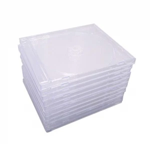 50 pcs 10.4 mm Standard Single Clear CD Jewel Case Assembled Clear Tray - Picture 1 of 2
