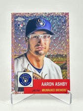 2022 Topps Chrome Platinum AARON ASHBY #378 Rose Gold Mini-Diamond Refractor /75