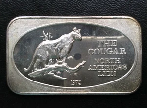 1973 USSC The Cougar USSC-188 Silver Art Bar A1415 - Picture 1 of 5