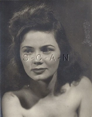 Оригинальная винтажная полуобнаженная брюнетка 1940-60-х годов (5,5 x 7) RP-Detroit- Artistic - Изображение 1 из 3