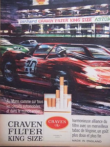PUBLICITÉ DE PRESSE 1966 CRAVEN "A" FILTER KING SIZE - SHELL- PANHARD ASTON - AD - Imagen 1 de 1