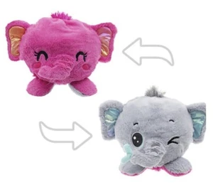 NEW Cute Plush Reversible Elephant Doll Soft Stuffed Animal Toy & Gift 12 inches - Picture 1 of 3