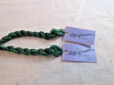 Wildflowers by Caron Lot of 2 Skeins Emerald  36 yds.     H108 - Image 1 of 2