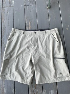 Zeroxposur Hybrid Mens Shorts XXL/XXG Golf 4 Pockets Comfort Stretch Beige - Picture 1 of 9