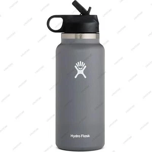 Hydro Flask 32oz/946ml Wide Mouth Water Bottle Stainless Steel w/ Straw Lid Gray - Picture 1 of 2
