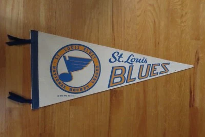 1970 NHL Service ST LOUIS BLUES 29" Pennant w/ Tassels GLENN HALL - Image 1 of 3