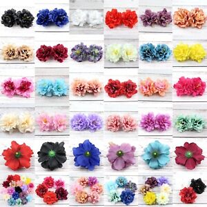 15PCS Artificial Silk Fake Peony Flowers Floral Heads Wedding Bouquet Home Decor