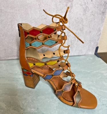 Spring Step L'Artiste Women's Artdeco Size 41 High Heel Sandal shoe  9.5/10 - Image 1 of 4