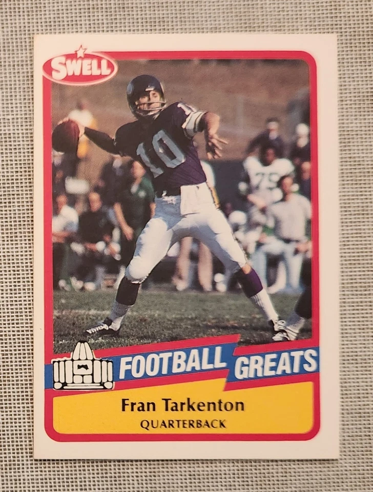 1989 SWELL GREATS #138 FRAN TARKENTON FOOTBALL CARD - Image 1 of 1