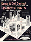 1957 Paper Ad 4 Pg Doll Bodies Undressed Doll Dressing Contest Lingerie Lou