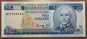 BARBADOS 2 DOLLARS 1986 P 36 SC UNC - Picture 1 of 2