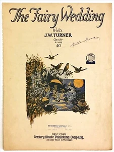 Sheet Music The Fairy Wedding JW Turner Waltz Exceptional Cover Art Antique - Picture 1 of 3