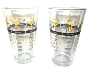 Libbey Cocktail Recipe Pint Glasses Set of 2 - Picture 1 of 12