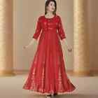 Designer Printed Rayon Anarkali Kurta Gown Women Bollywood Tunic Kurti Dress
