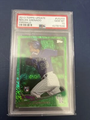 2013 NOLAN ARENADO Topps Update Emerald Green Rookie Rc PSA 10 Low Pop qty - Image 1 of 2