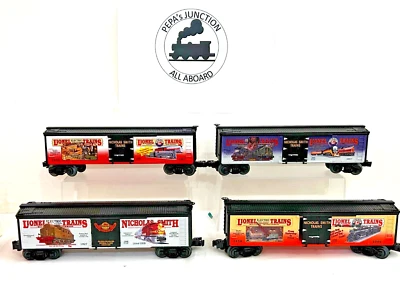 LIONEL6-19580-2-3-4 #1 NICK SMITH WOODSIDE 4-BOX CARS LMT.EDT.~NEW OB - Image 1 of 4