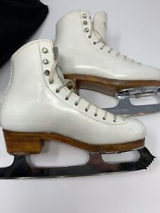 SP Teri Figure ice skates size 2AA 10 Professional Sheffield blades England