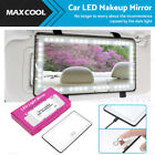 Car Sun Visor Makeup Cosmetic Mirror Set with 3 Type 60 LED Light Black 26x13cm