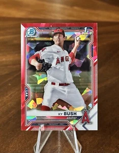 2021 Bowman Draft Sapphire #BDC-149 Ky Bush 1st Bowman Red Sapphire Refractor/5 - Picture 1 of 3