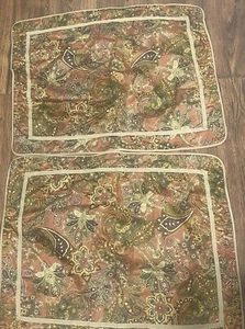 2– Ralph Lauren Chaps Pillow Shams Chandler Floral Paisley Brown Standard - Picture 1 of 4